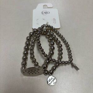 Cato Metallic Beaded Bracelets with Charms